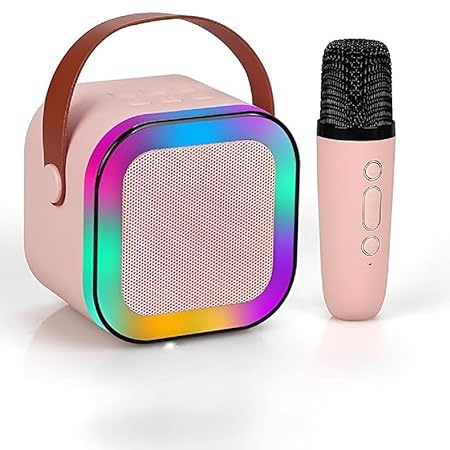 Storio Mini Bluetooth Speaker with LED Lights & Microphone