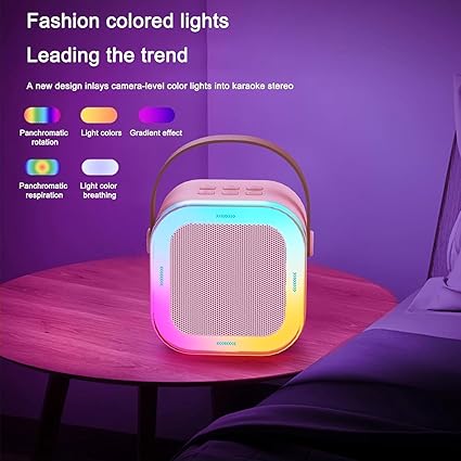 Storio Mini Bluetooth Speaker with LED Lights & Microphone