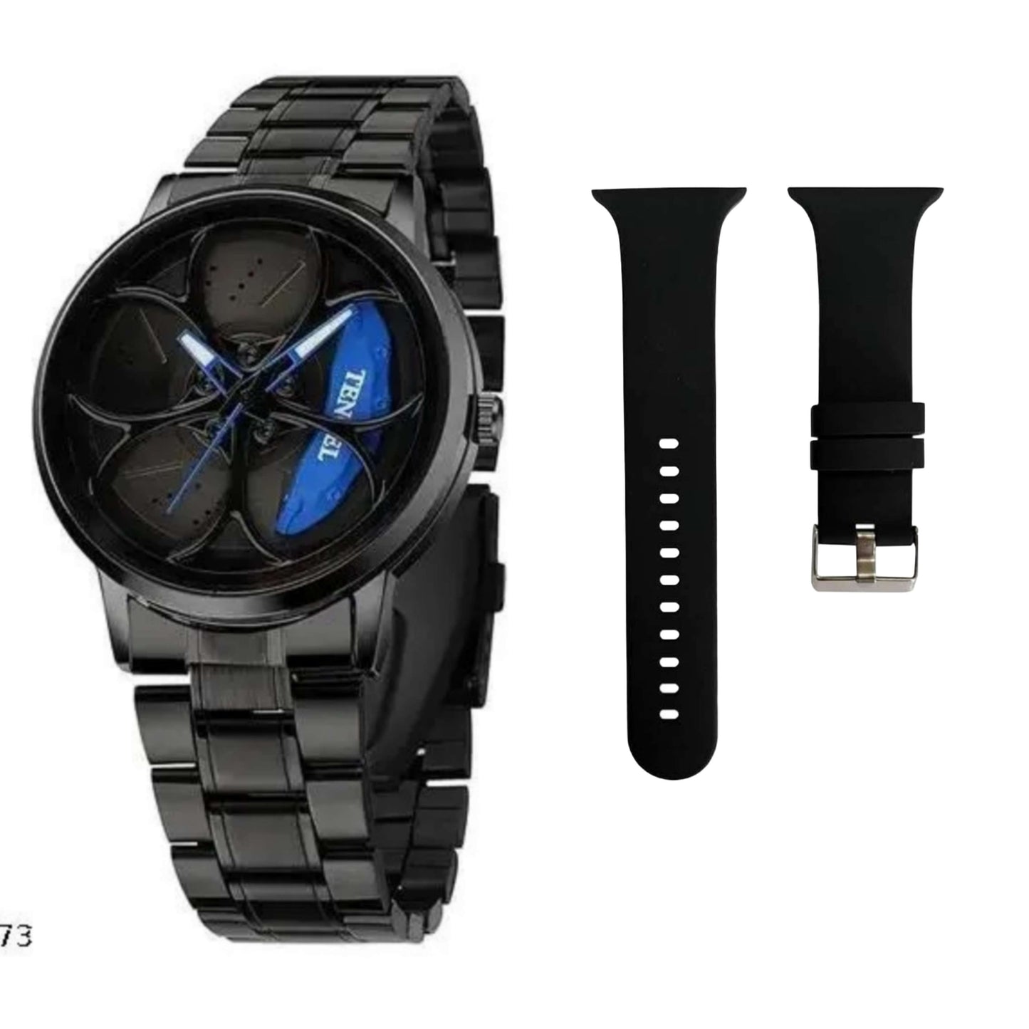Rotating Wheel Watch with free Silicone Strap (3)