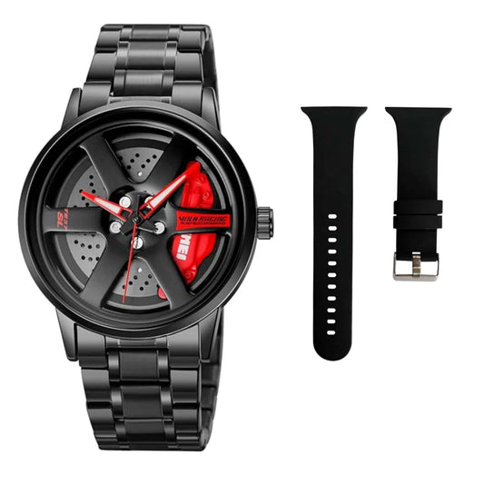 Rotating Wheel Watch with free Silicone Strap (2)